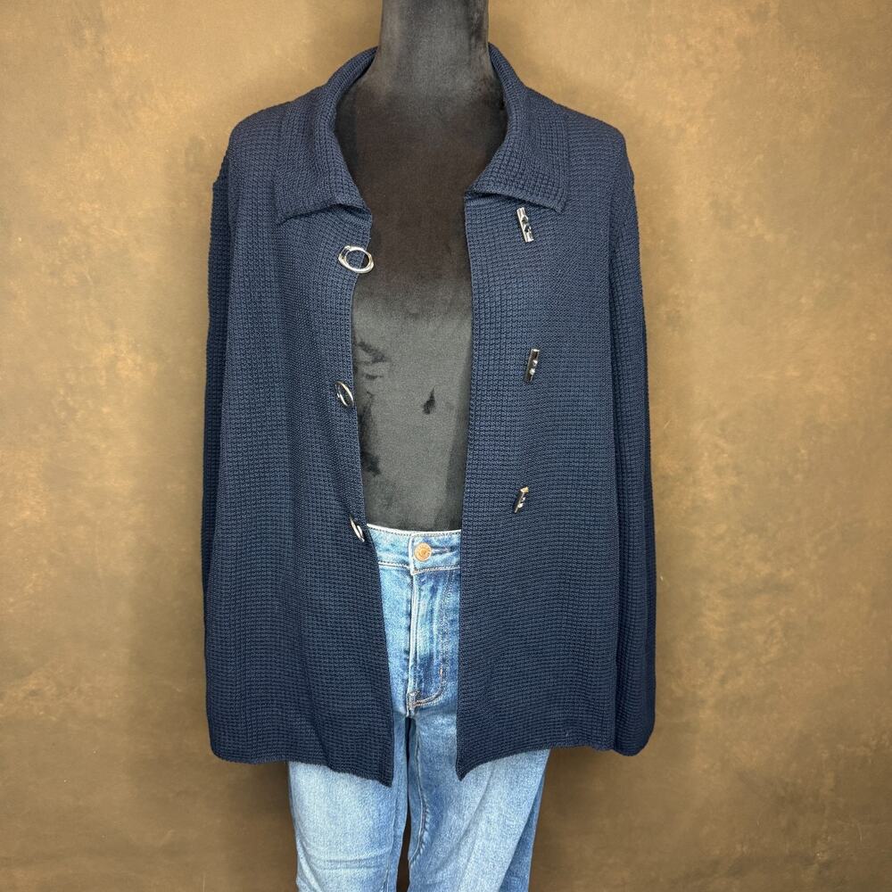 Saint James Paris Navy Wool Toggle Jacket Size 14 Made in France